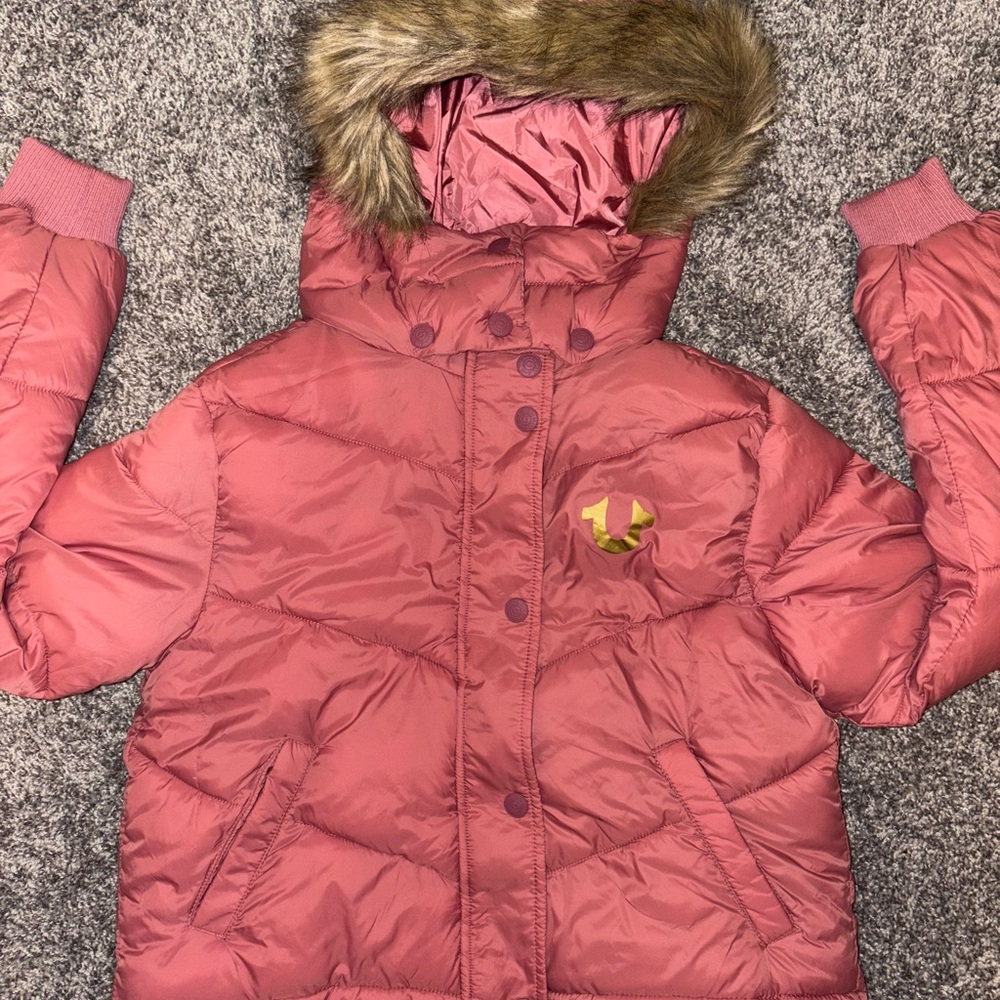 NWT True Religion Fur Trim Puffer Jacket